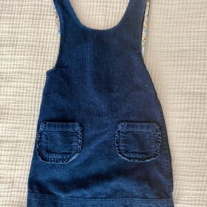 Mini Boden Navy Blue Corduroy Dress EUC 5/6